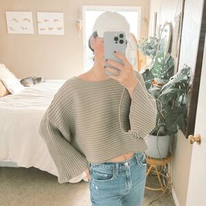 Jack By BB Dakota Ribbed Wide Sleeve Sweater